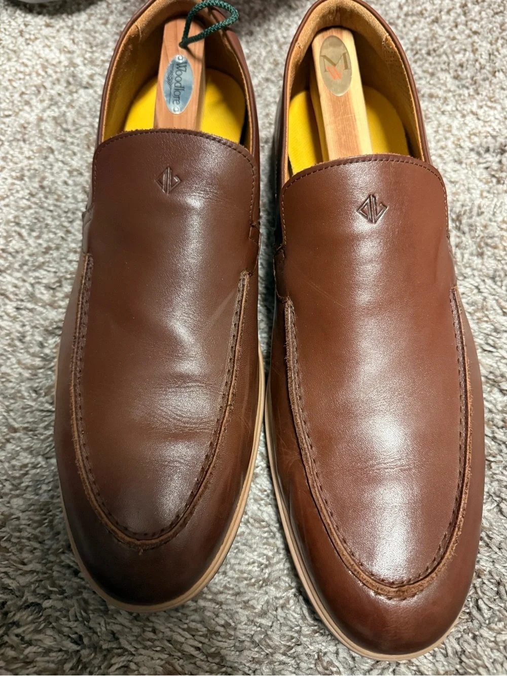 Amberjack Men’s Brown Leather Slip-On Loafers